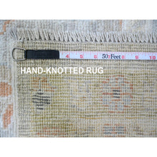 Load image into Gallery viewer, 9&#39;9&quot;x17&#39;3&quot; Spanish Gray, 100% Wool, Afghan Angora Oushak with All Over Vines Design, Natural Dyes, Hand Knotted, Galley Size, Wide Runner, Oriental Rug FWR538650