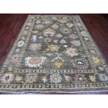 Load image into Gallery viewer, 8&#39;x9&#39;10&quot; Umber Brown, 100% Wool, Natural Dyes, Afghan Angora Oushak With Floral Pattern, Hand Knotted, Oriental Rug FWR538662