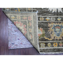 Load image into Gallery viewer, 8&#39;x9&#39;10&quot; Umber Brown, 100% Wool, Natural Dyes, Afghan Angora Oushak With Floral Pattern, Hand Knotted, Oriental Rug FWR538662