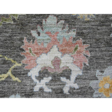 Load image into Gallery viewer, 8&#39;x9&#39;10&quot; Umber Brown, 100% Wool, Natural Dyes, Afghan Angora Oushak With Floral Pattern, Hand Knotted, Oriental Rug FWR538662