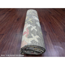 Load image into Gallery viewer, 8&#39;x9&#39;10&quot; Umber Brown, 100% Wool, Natural Dyes, Afghan Angora Oushak With Floral Pattern, Hand Knotted, Oriental Rug FWR538662