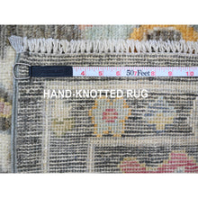 Load image into Gallery viewer, 8&#39;x9&#39;10&quot; Umber Brown, 100% Wool, Natural Dyes, Afghan Angora Oushak With Floral Pattern, Hand Knotted, Oriental Rug FWR538662
