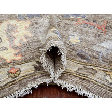 Load image into Gallery viewer, 10&#39;x13&#39;7&quot; Cedar Brown, Pure Wool, Afghan Angora Oushak With Colorful Leaf Design, Vegetable Dyes, Hand Knotted, Oriental Rug FWR538680