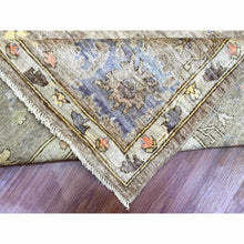 Load image into Gallery viewer, 10&#39;x13&#39;7&quot; Cedar Brown, Pure Wool, Afghan Angora Oushak With Colorful Leaf Design, Vegetable Dyes, Hand Knotted, Oriental Rug FWR538680