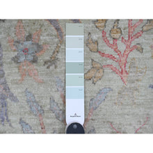 Load image into Gallery viewer, 6&#39;1&quot;x6&#39;1&quot; Celadon Green, Afghan Peshawar with Birds of Paradise Design, Vegetable Dyes, Hand Knotted, Soft Wool, Square, Oriental Rug FWR538716