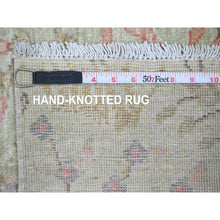 Load image into Gallery viewer, 6&#39;1&quot;x6&#39;1&quot; Cerulean Blue, Hand Knotted, Agra, Shah Abbas Flower Vines Design, Vegetable Dyes, Luxurious Wool, Denser Weave, Round, Oriental Rug FWR456834