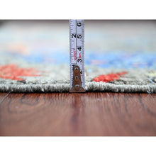 Load image into Gallery viewer, 5&#39;x6&#39;9&quot; Nevada Gray, Afghan Peshawar with Birds of Paradise Design, Natural Dyes, Hand Knotted, Soft Wool, Oriental Rug FWR538740