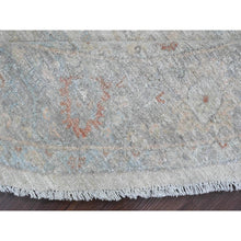 Load image into Gallery viewer, 7&#39;9&quot;x7&#39;9&quot; Cascading White, Washed Out Peshawar with Heriz All Over Design, High Mountain Wool, Densely Woven, Hand Knotted, Round, Oriental Rug FWR538776