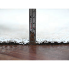 Load image into Gallery viewer, 7&#39;9&quot;x7&#39;9&quot; Cascading White, Washed Out Peshawar With Heriz All Over Design, High Mountain Wool, Densely Woven, Hand Knotted, Round, Oriental Rug FWR538776