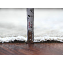 Load image into Gallery viewer, 8&#39;x8&#39; Oyster Gray With Soft Colors, Peshawar, Willow And Cypress Tree Design, Hand Knotted, Densely Woven, 100% Wool, Round, Oriental Rug FWR538782