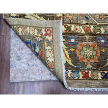 Load image into Gallery viewer, 10&#39;x13&#39;4&quot; Stone Gray, Aryana Grade, Peshawar With Heriz All Over Design, Colorful, High Mountain Wool, Densely Woven, Hand Knotted, Vegetable Dyes, Oriental Rug FWR538788