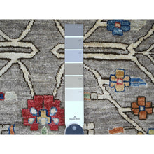Load image into Gallery viewer, 10&#39;x13&#39;4&quot; Stone Gray, Aryana Grade, Peshawar With Heriz All Over Design, Colorful, High Mountain Wool, Densely Woven, Hand Knotted, Vegetable Dyes, Oriental Rug FWR538788