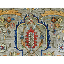 Load image into Gallery viewer, 10&#39;x13&#39;4&quot; Stone Gray, Aryana Grade, Peshawar With Heriz All Over Design, Colorful, High Mountain Wool, Densely Woven, Hand Knotted, Vegetable Dyes, Oriental Rug FWR538788