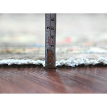 Load image into Gallery viewer, 10&#39;x10&#39; Sonic Gray, Peshawar With Heriz Design, Densely Woven, Aryana Collection, High Mountain Wool, Hand Knotted, Vegetable Dyes, Round, Oriental Rug FWR538800