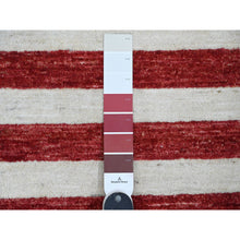 Load image into Gallery viewer, 2&#39;6&quot;x3&#39;9&quot; Old Glory Red, Wall Hanging, American Flag, Hand Knotted, Pure Wool, Peshawar, Oriental Rug FWR538812