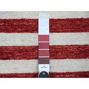 2'6"x3'9" Old Glory Red, Wall Hanging, American Flag, Hand Knotted, Pure Wool, Peshawar, Oriental Rug FWR538812