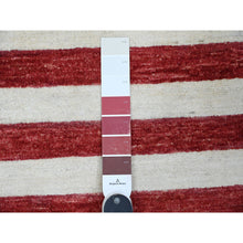 Load image into Gallery viewer, 2&#39;6&quot;x4&#39; Old Glory Red, American Flag, Hand Knotted, Soft Wool, Peshawar, Wall Hanging, Oriental Rug FWR538818