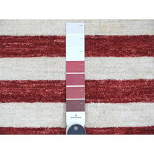 Load image into Gallery viewer, 2&#39;5&quot;x4&#39; Old Glory Red, American Flag, Hand Knotted, Soft Wool, Peshawar, Wall Hanging, Oriental Rug FWR538848