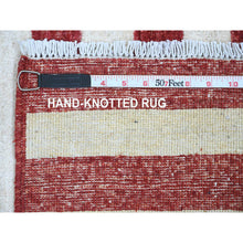 Load image into Gallery viewer, 2&#39;6&quot;x4&#39; Old Glory Red, Wall Hanging, American Flag, Hand Knotted, Soft Wool, Peshawar, Oriental Rug FWR538860