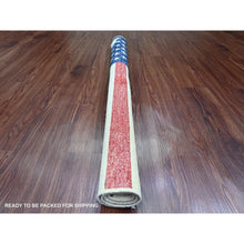 Load image into Gallery viewer, 2&#39;5&quot;x4&#39; Old Glory Red, Soft Wool, American Flag, Hand Knotted, Peshawar, Wall Hanging, Oriental Rug FWR538866