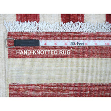 Load image into Gallery viewer, 2&#39;5&quot;x4&#39; Old Glory Red, Soft Wool, American Flag, Hand Knotted, Peshawar, Wall Hanging, Oriental Rug FWR538866