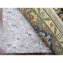 Load image into Gallery viewer, 8&#39;x8&#39; Spanish Gray, Peshawar with Bijar Garus Design, Aryana Grade, Vegetable Dyes, Hand Knotted, Densely Woven, High Mountain Wool, Round, Oriental Rug FWR538872