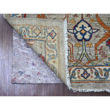 Load image into Gallery viewer, 3&#39;x9&#39;8&quot; Pastel Gray, Peshawar with Bijar Garus Design, Aryana Grade, Hand Knotted, Vegetable Dyes, High Mountain Wool, Densely Woven, Runner, Oriental Rug FWR538890