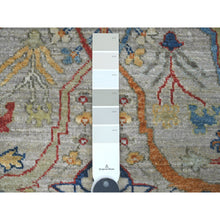 Load image into Gallery viewer, 3&#39;x9&#39;8&quot; Pastel Gray, Peshawar With Bijar Garus Design, Aryana Grade, Hand Knotted, Vegetable Dyes, High Mountain Wool, Densely Woven, Runner, Oriental Rug FWR538890