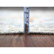 Load image into Gallery viewer, 3&#39;x9&#39;8&quot; Pastel Gray, Peshawar With Bijar Garus Design, Aryana Grade, Hand Knotted, Vegetable Dyes, High Mountain Wool, Densely Woven, Runner, Oriental Rug FWR538890