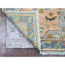 Load image into Gallery viewer, 2&#39;7&quot;x10&#39;1&quot; Misty Gray, Aryana Grade, Afghan Peshawar With Caucasian Akstafa Design, High Mountain Wool, Hand Knotted, Runner, Oriental Rug FWR538896