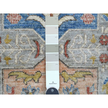 Load image into Gallery viewer, 2&#39;7&quot;x10&#39;1&quot; Misty Gray, Aryana Grade, Afghan Peshawar With Caucasian Akstafa Design, High Mountain Wool, Hand Knotted, Runner, Oriental Rug FWR538896