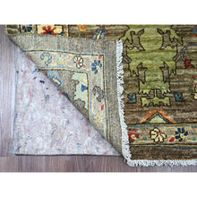 Load image into Gallery viewer, 3&#39;2&quot;x11&#39;8&quot; Cedar Brown, Aryana Grade, Afghan Peshawar With Heriz All Over Design, High Mountain Wool, Hand Knotted, Runner, Oriental Rug FWR538902