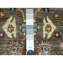 Load image into Gallery viewer, 3&#39;2&quot;x11&#39;8&quot; Cedar Brown, Aryana Grade, Afghan Peshawar With Heriz All Over Design, High Mountain Wool, Hand Knotted, Runner, Oriental Rug FWR538902