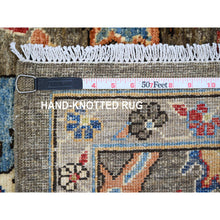 Load image into Gallery viewer, 3&#39;2&quot;x11&#39;8&quot; Cedar Brown, Aryana Grade, Afghan Peshawar With Heriz All Over Design, High Mountain Wool, Hand Knotted, Runner, Oriental Rug FWR538902