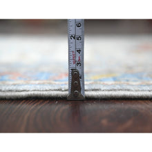 Load image into Gallery viewer, 2&#39;8&quot;x10&#39;2&quot; Flint Gray, Aryana Collection, Afghan Peshawar With Caucasian Akstafa Design, Hand Knotted, High Mountain Wool, Runner, Oriental Rug FWR538914