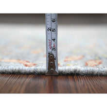 Load image into Gallery viewer, 2&#39;6&quot;x8&#39;2&quot; Moonstruck Gray, Afghan Peshawar with Birds of Paradise Design, Hand Knotted, Soft Wool, Vegetable Dyes, Runner, Oriental Rug FWR538926