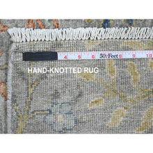 Load image into Gallery viewer, 2&#39;6&quot;x8&#39;2&quot; Moonstruck Gray, Afghan Peshawar with Birds of Paradise Design, Hand Knotted, Soft Wool, Vegetable Dyes, Runner, Oriental Rug FWR538926