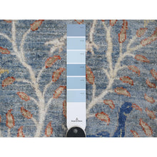 Load image into Gallery viewer, 2&#39;6&quot;x25&#39;7&quot; Carolina Blue, Afghan Peshawar with Birds of Paradise Design, Hand Knotted, Vegetable Dyes, Soft Wool, XL Runner, Oriental Rug FWR538938