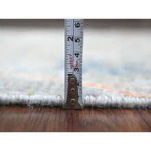 Load image into Gallery viewer, 2&#39;6&quot;x16&#39; Nevada Gray, Hand Knotted, Afghan Peshawar With Birds Of Paradise Design, Soft Wool, Natural Dyes, Xl Runner, Oriental Rug FWR538944