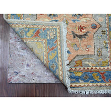 Load image into Gallery viewer, 2&#39;7&#39;x10&#39;2&quot; Misty Gray, Aryana Collection, Afghan Peshawar with Caucasian Akstafa Design, High Mountain Wool, Hand Knotted, Runner, Oriental Rug FWR538986
