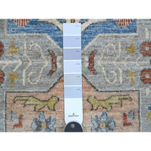 Load image into Gallery viewer, 2&#39;7&#39;x10&#39;2&quot; Misty Gray, Aryana Collection, Afghan Peshawar With Caucasian Akstafa Design, High Mountain Wool, Hand Knotted, Runner, Oriental Rug FWR538986