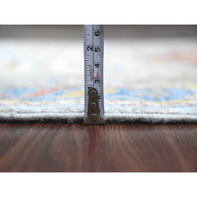 Load image into Gallery viewer, 2&#39;7&#39;x10&#39;2&quot; Misty Gray, Aryana Collection, Afghan Peshawar with Caucasian Akstafa Design, High Mountain Wool, Hand Knotted, Runner, Oriental Rug FWR538986