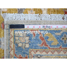 Load image into Gallery viewer, 2&#39;7&#39;x10&#39;2&quot; Misty Gray, Aryana Collection, Afghan Peshawar with Caucasian Akstafa Design, High Mountain Wool, Hand Knotted, Runner, Oriental Rug FWR538986