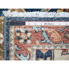 Load image into Gallery viewer, 2&#39;5&quot;x6&#39; Yale Blue, Afghan Peshawar with Caucasian Akstafa Design, Aryana Collection, High Mountain Wool, Hand Knotted, Runner, Oriental Rug FWR538992