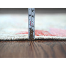 Load image into Gallery viewer, 3&#39;x19&#39;5&quot; Medium Gray, Afghan Peshawar with Birds of Paradise Design, Vegetable Dyes, Hand Knotted, Soft Wool, XL Runner, Oriental Rug FWR539022