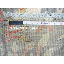 Load image into Gallery viewer, 2&#39;7&quot;x11&#39;8&quot; Mink Gray, Afghan Peshawar With Birds Of Paradise Design, Soft Wool, Natural Dyes, Hand Knotted, Runner, Oriental Rug FWR539034