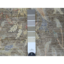 Load image into Gallery viewer, 2&#39;4&quot;x6&#39;1&quot; Stone Gray, Hand Knotted, Afghan Peshawar With Birds Of Paradise Design, Veggie Dyes, 100% Wool, Runner, Oriental Rug FWR539040