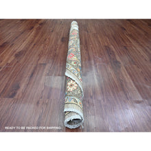 Load image into Gallery viewer, 6&#39;x6&#39; Sonic Gray, Peshawar with Bijar Garus Design, Aryana Grade, Hand Knotted, Vegetable Dyes, Densely Woven, High Mountain Wool, Round, Oriental Rug FWR539052