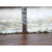 Load image into Gallery viewer, 6&#39;x6&#39; Sonic Gray, Peshawar with Bijar Garus Design, Aryana Grade, Hand Knotted, Vegetable Dyes, Densely Woven, High Mountain Wool, Round, Oriental Rug FWR539052