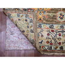 Load image into Gallery viewer, 6&#39;x9&#39;1&quot; Mocha Brown, Afghan Peshawar With Karajeh Design, Geometric Medallions, Aryana Collection, Hand Knotted, High Mountain Wool, Oriental Rug FWR539058
